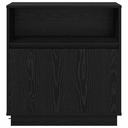 Skjenk Svart Eik med LED 71x34,5x75 cm