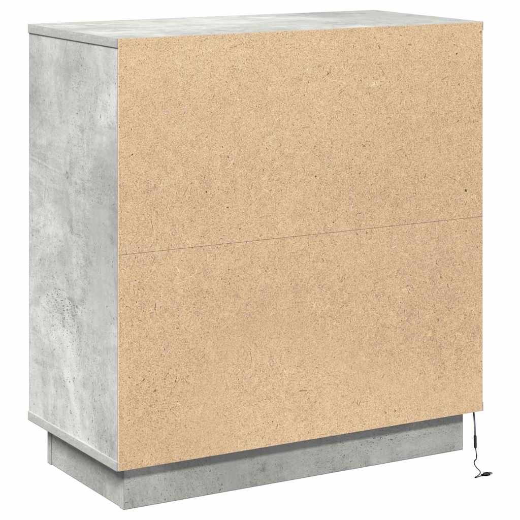 Skjenk Betonggrå LED 71x34,5x75 cm