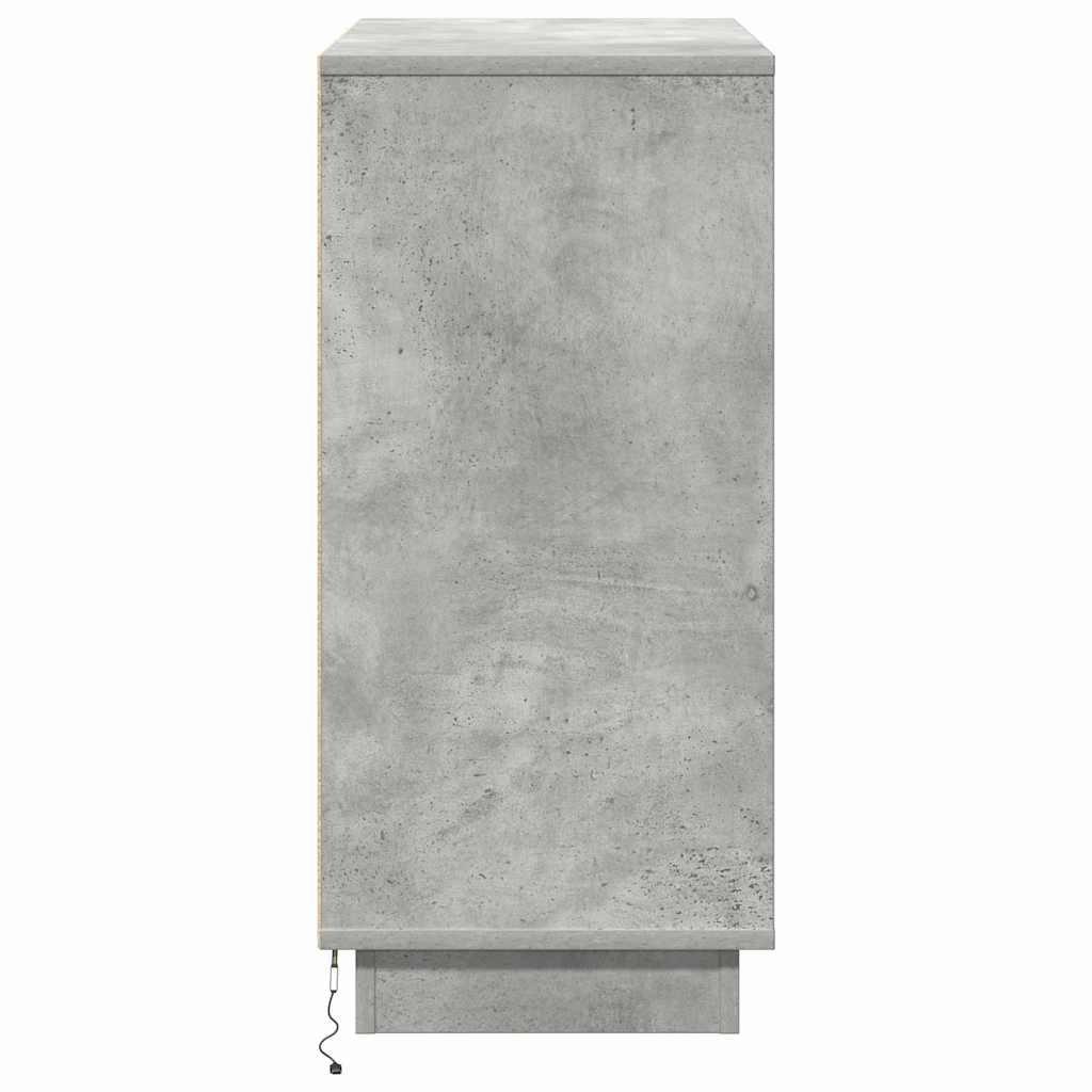 Skjenk Betonggrå LED 71x34,5x75 cm