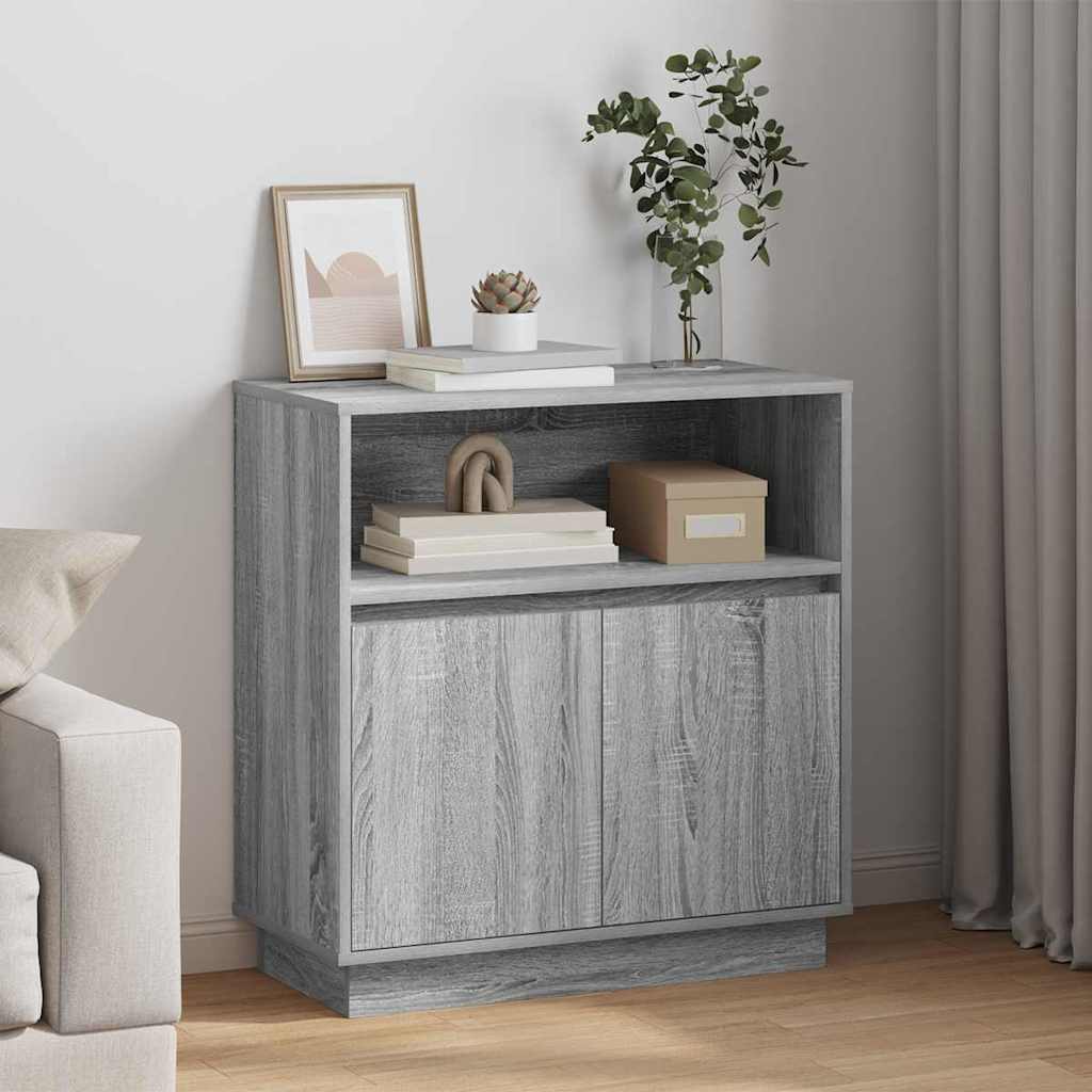 Skjenk Sonoma Grå med LED 71x34,5x75 cm
