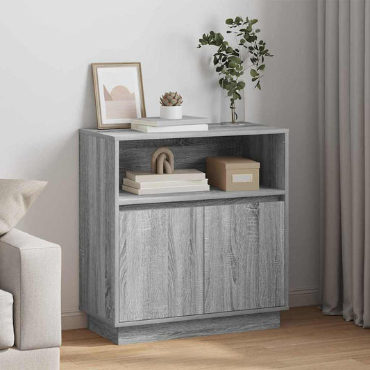 Skjenk Sonoma Grå med LED 71x34,5x75 cm