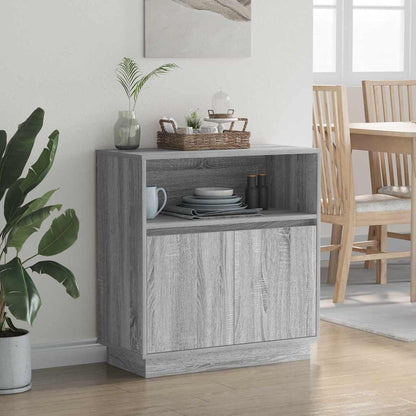 Skjenk Sonoma Grå med LED 71x34,5x75 cm