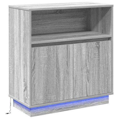 Skjenk Sonoma Grå med LED 71x34,5x75 cm