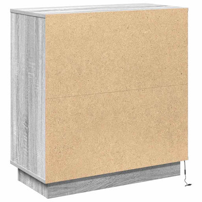 Skjenk Sonoma Grå med LED 71x34,5x75 cm