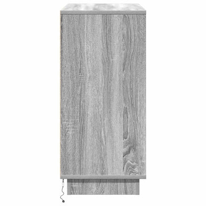 Skjenk Sonoma Grå med LED 71x34,5x75 cm