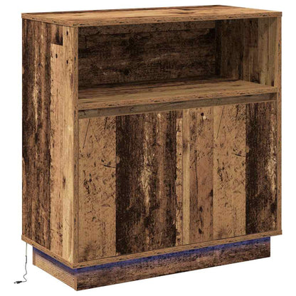 Skjenk Gammelt Tre med LED 71x34,5x75 cm