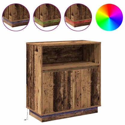 Skjenk Gammelt Tre med LED 71x34,5x75 cm