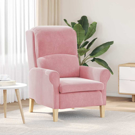 Støvete Rosa Lenestol Støvete Rosa Polyester trekk, Tre ramme Stor