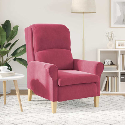 Lenestol Vinrød Polyesterstoff med treben Standard