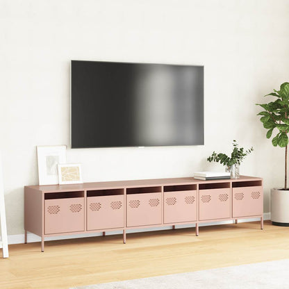 TV-Møbel DIV. TV-benk rosa 202x39x43,5 cm kaldvalset stål