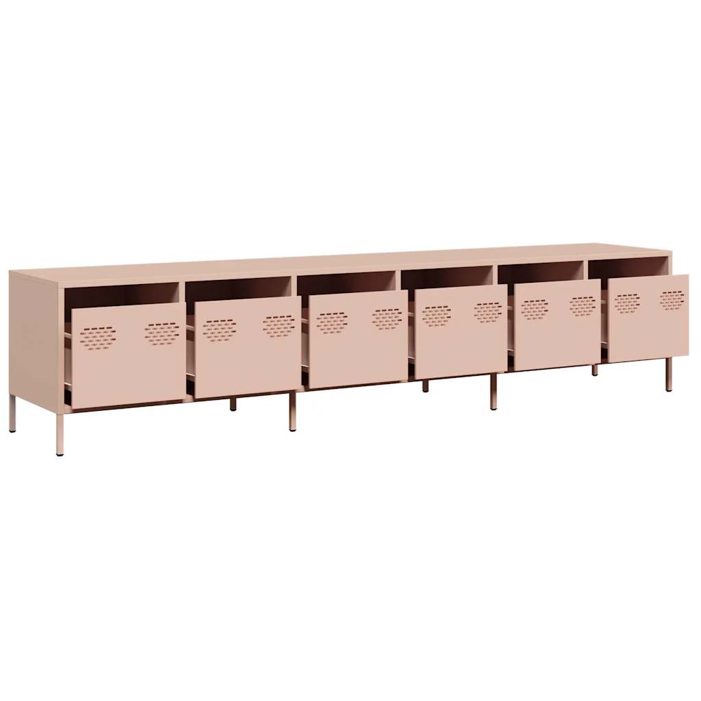 TV-Møbel DIV. TV-benk rosa 202x39x43,5 cm kaldvalset stål