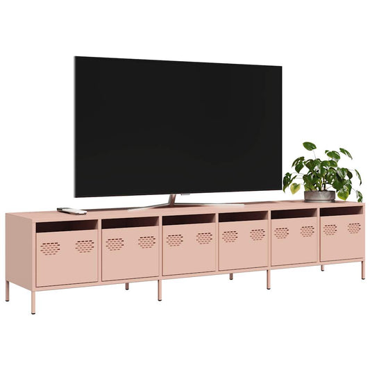 TV-Møbel DIV. TV-benk rosa 202x39x43,5 cm kaldvalset stål