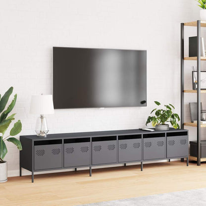 TV-Møbel DIV. TV-benk antrasitt 202x39x43,5 cm kaldvalset stål