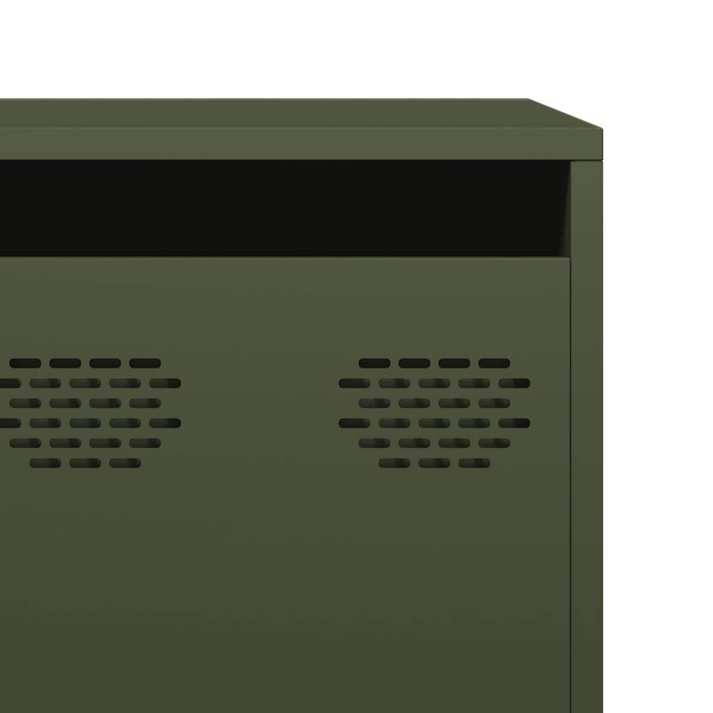 TV-Møbel DIV. TV-benk olivengrønn 202x39x43,5 cm kaldvalset stål