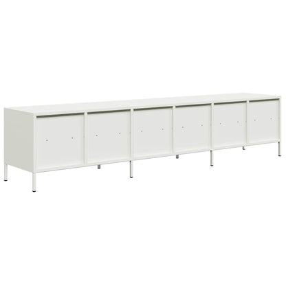TV-Møbel DIV. TV-benk Hvit 202x39x43,5 cm kaldvalset stål