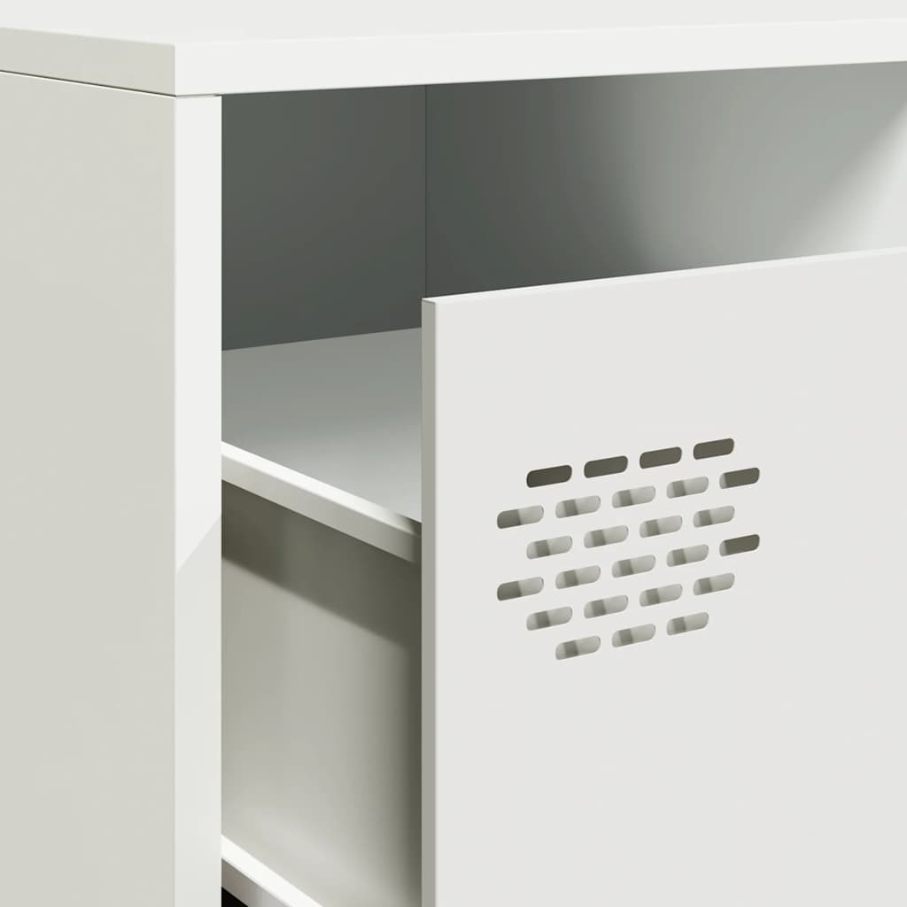 TV-Møbel DIV. TV-benk Hvit 202x39x43,5 cm kaldvalset stål