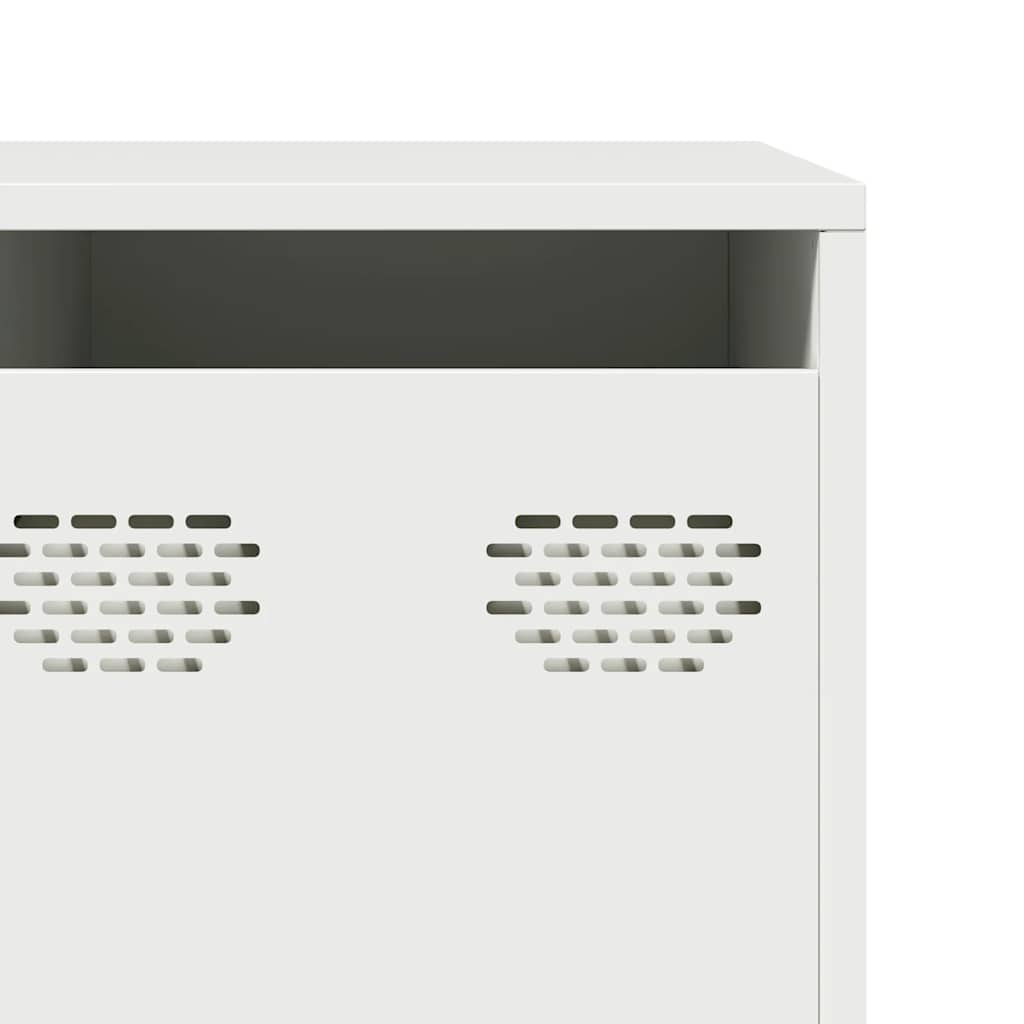 TV-Møbel DIV. TV-benk Hvit 202x39x43,5 cm kaldvalset stål