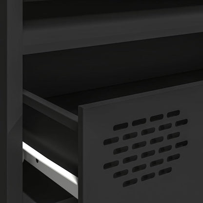 TV-Møbel DIV. TV-benk Svart 202x39x43,5 cm kaldvalset stål