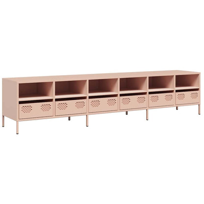 TV-Møbel DIV. TV-benk rosa 202x39x43,5 cm kaldvalset stål