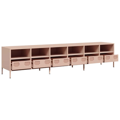 TV-Møbel DIV. TV-benk rosa 202x39x43,5 cm kaldvalset stål