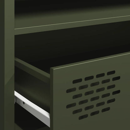 TV-Møbel DIV. TV-benk olivengrønn 202x39x43,5 cm kaldvalset stål