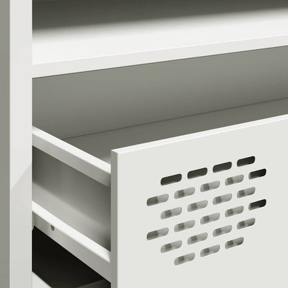 TV-Møbel DIV. TV-benk Hvit 202x39x43,5 cm kaldvalset stål