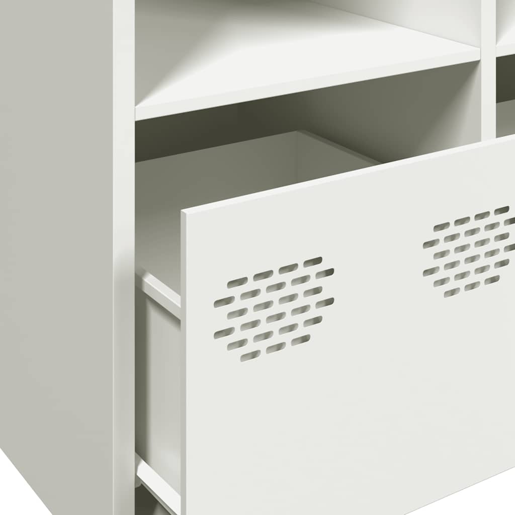 Skjenk DIV. Hvit 135x39x73,5 cm kaldvalset stål