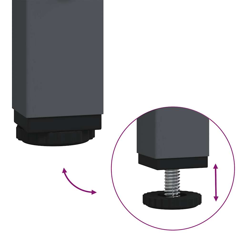 Skjenk DIV. antrasitt 135x39x73,5 cm kaldvalset stål