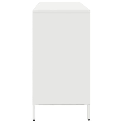 Skjenk DIV. Hvit 135x39x73,5 cm kaldvalset stål