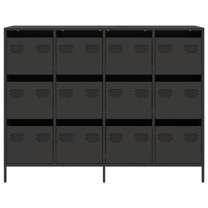 Skjenk DIV. Svart 135x39x103,5 cm kaldvalset stål