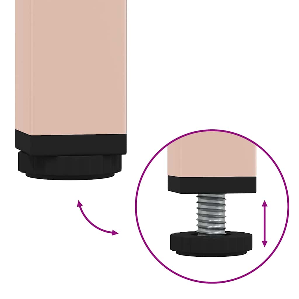 Skjenk DIV. rosa 135x39x103,5 cm kaldvalset stål