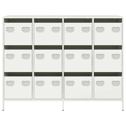 Skjenk DIV. Hvit 135x39x103,5 cm kaldvalset stål