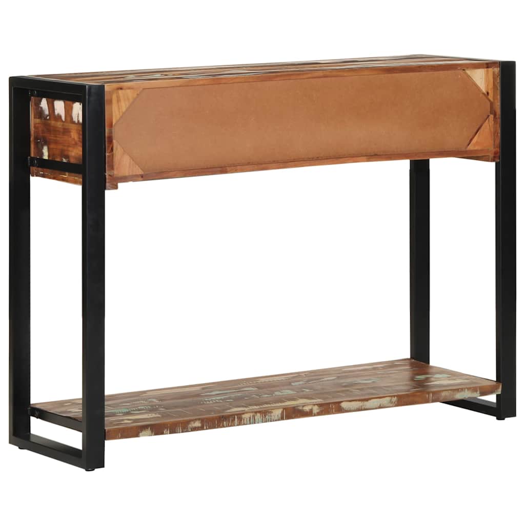 Avlastningsbord Konsollbord Tre flerfarget 100x35x75 cm gjenvunnet heltre
