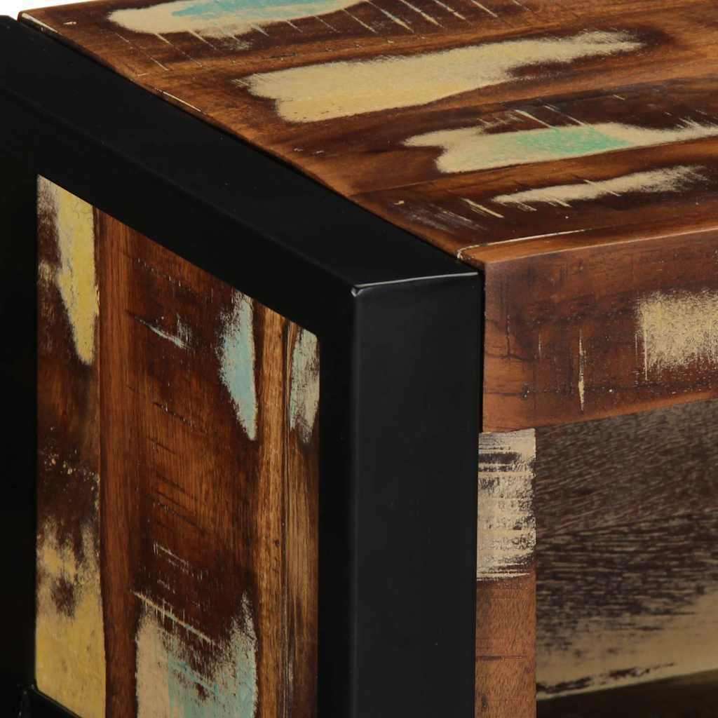 TV-Møbel Tre Tv-benk flerfarget 80x30x25 cm gjenvunnet heltre