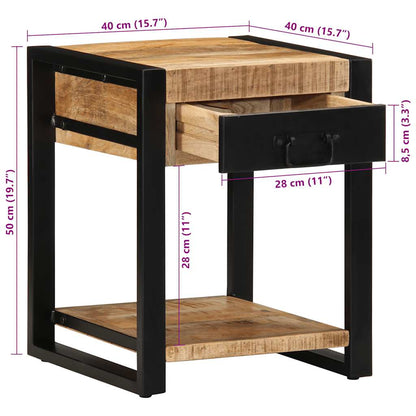 Sidebord Tre 40x40x50 cm grovt heltre mango