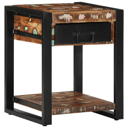 Sidebord Tre flerfarget 40x40x50 cm gjenvunnet heltre