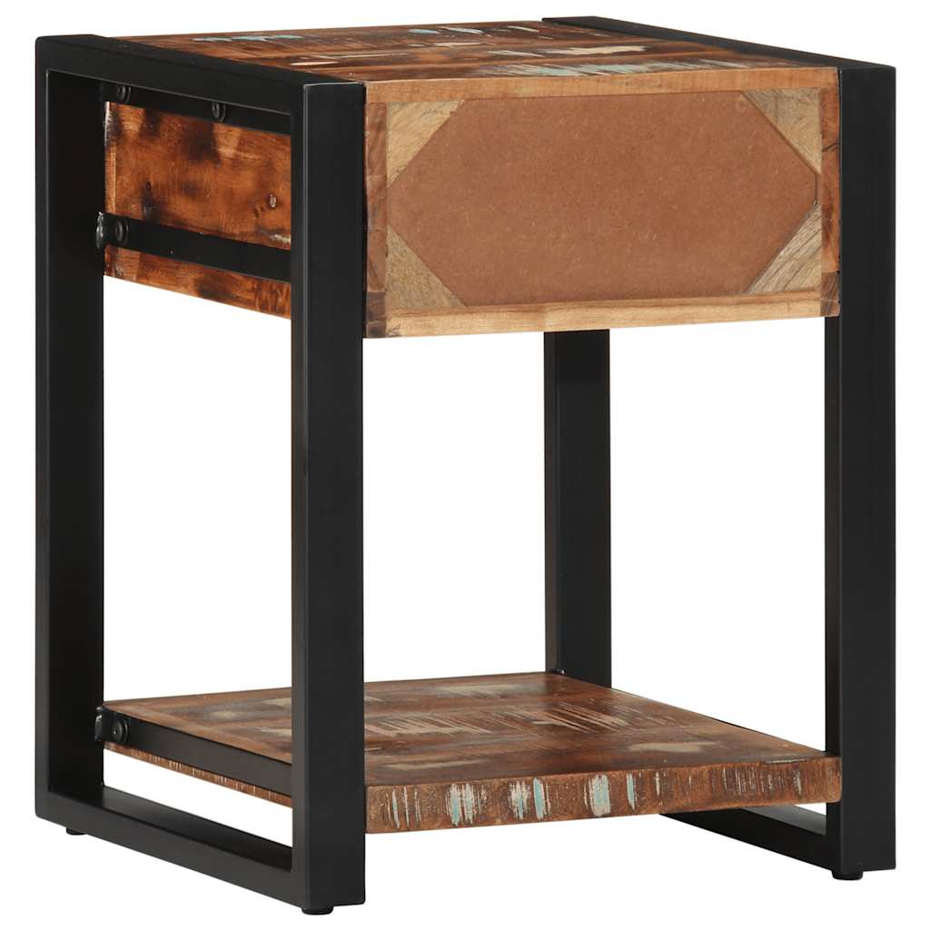 Sidebord Tre flerfarget 40x40x50 cm gjenvunnet heltre
