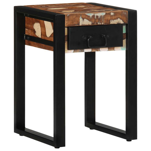 Sidebord Tre flerfarget 35x35x50 cm gjenvunnet heltre