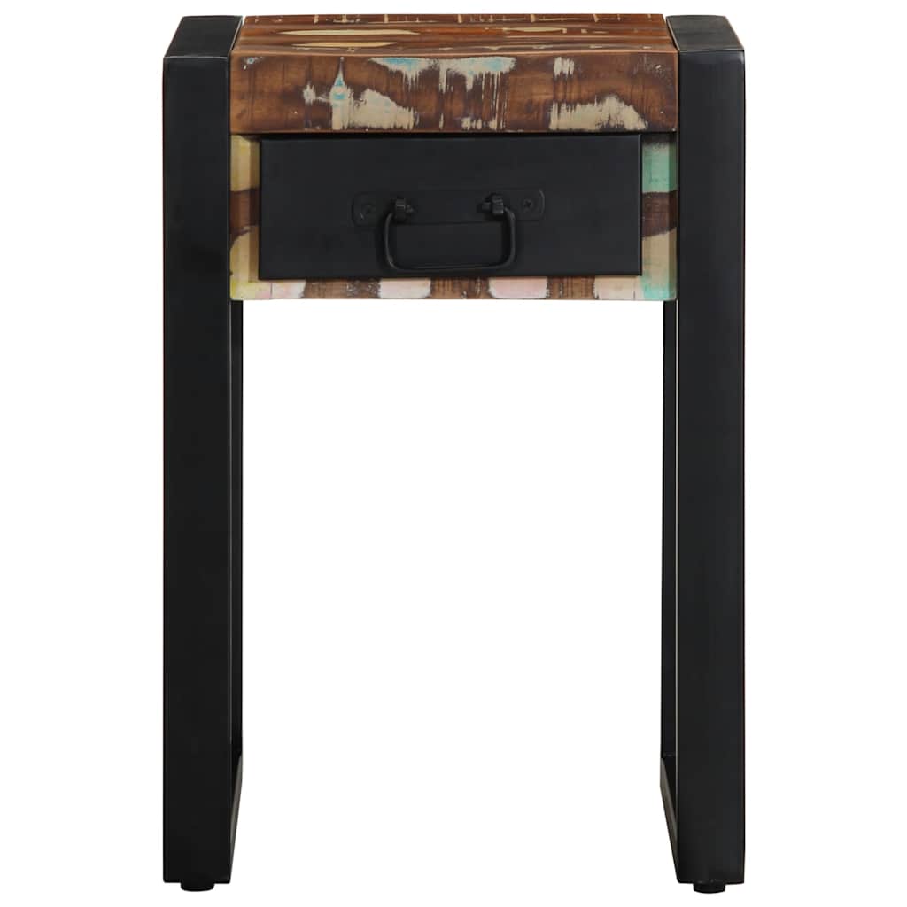 Sidebord Tre flerfarget 35x35x50 cm gjenvunnet heltre