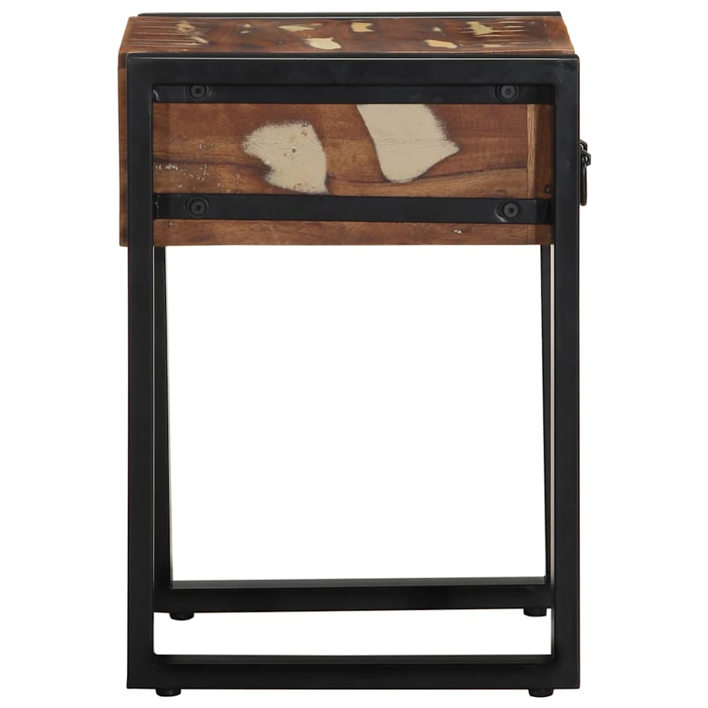 Sidebord Tre flerfarget 35x35x50 cm gjenvunnet heltre