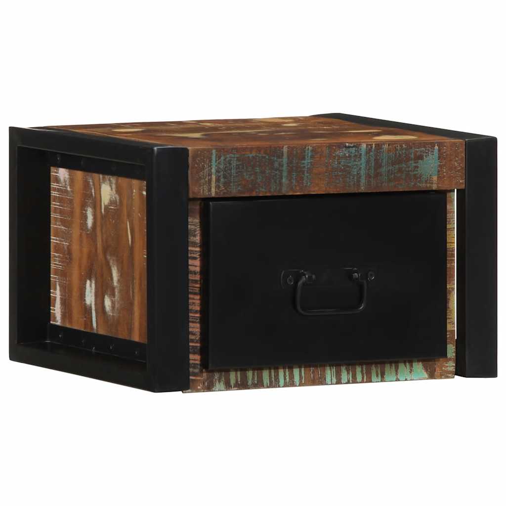Nattbord Sengbord Tre Gjenvunnet Heltre flerfarget 40x35x25 cm