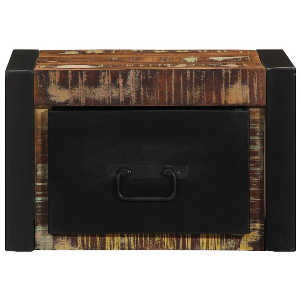 Nattbord Sengbord Tre Gjenvunnet Heltre flerfarget 40x35x25 cm