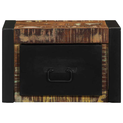 Nattbord Sengbord Tre Gjenvunnet Heltre flerfarget 40x35x25 cm