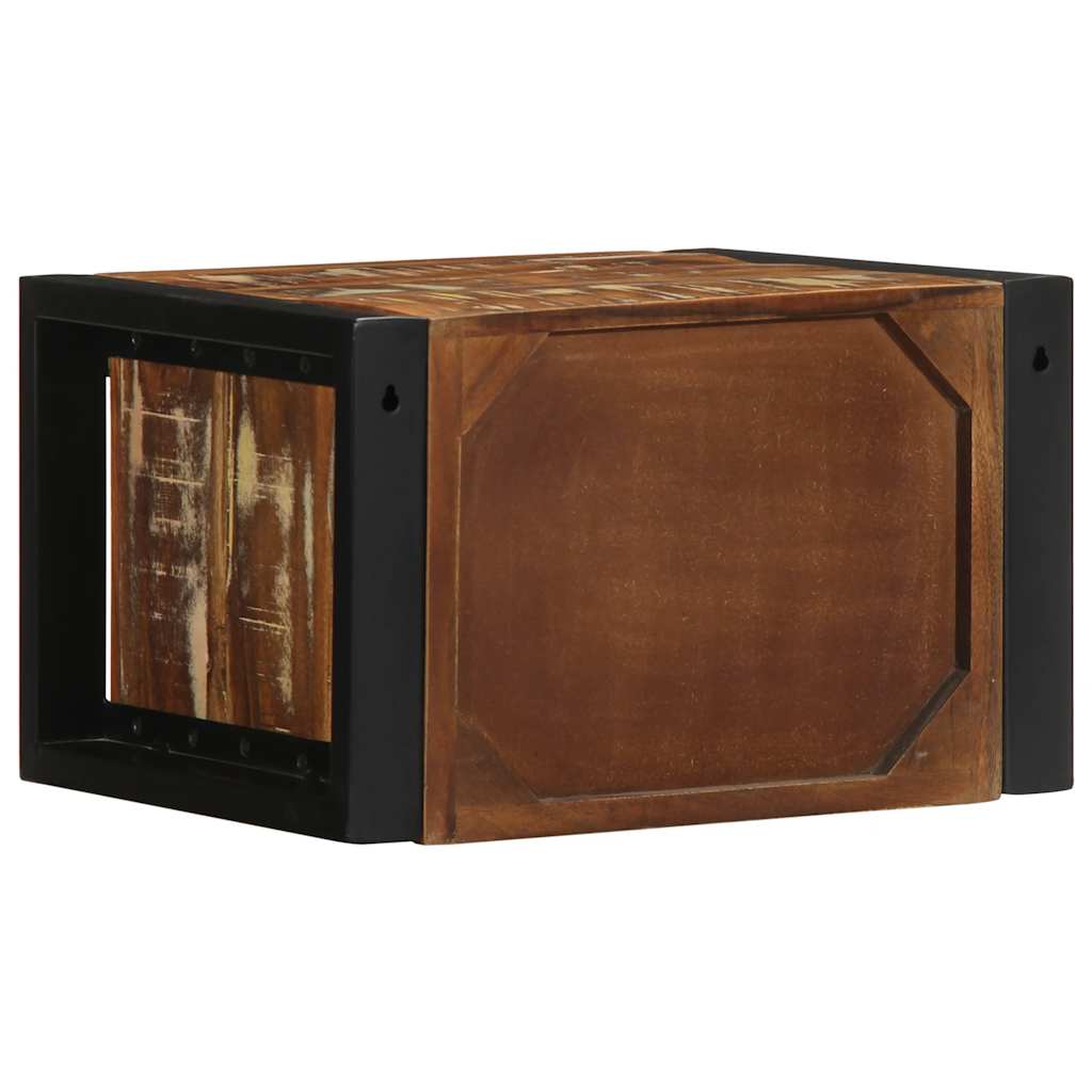 Nattbord Sengbord Tre Gjenvunnet Heltre flerfarget 40x35x25 cm