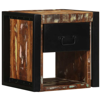 Nattbord Sengbord Tre Gjenvunnet Heltre flerfarget 40x35x40 cm