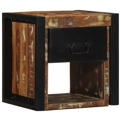 Nattbord Sengbord Tre Gjenvunnet Heltre flerfarget 40x35x40 cm