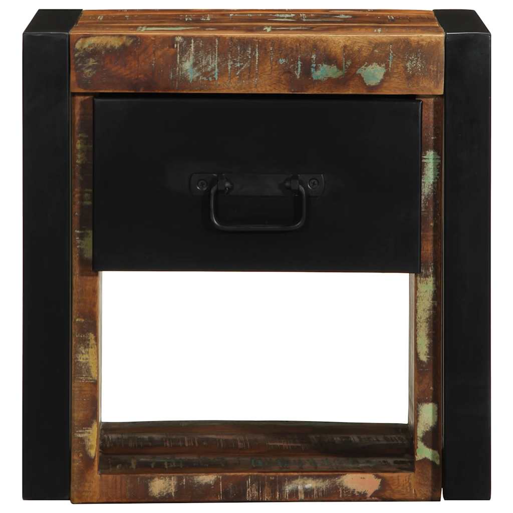 Nattbord Sengbord Tre Gjenvunnet Heltre flerfarget 40x35x40 cm