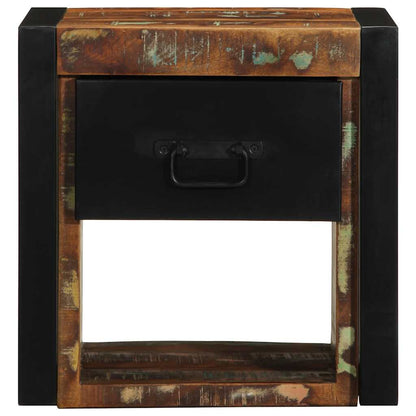 Nattbord Sengbord Tre Gjenvunnet Heltre flerfarget 40x35x40 cm
