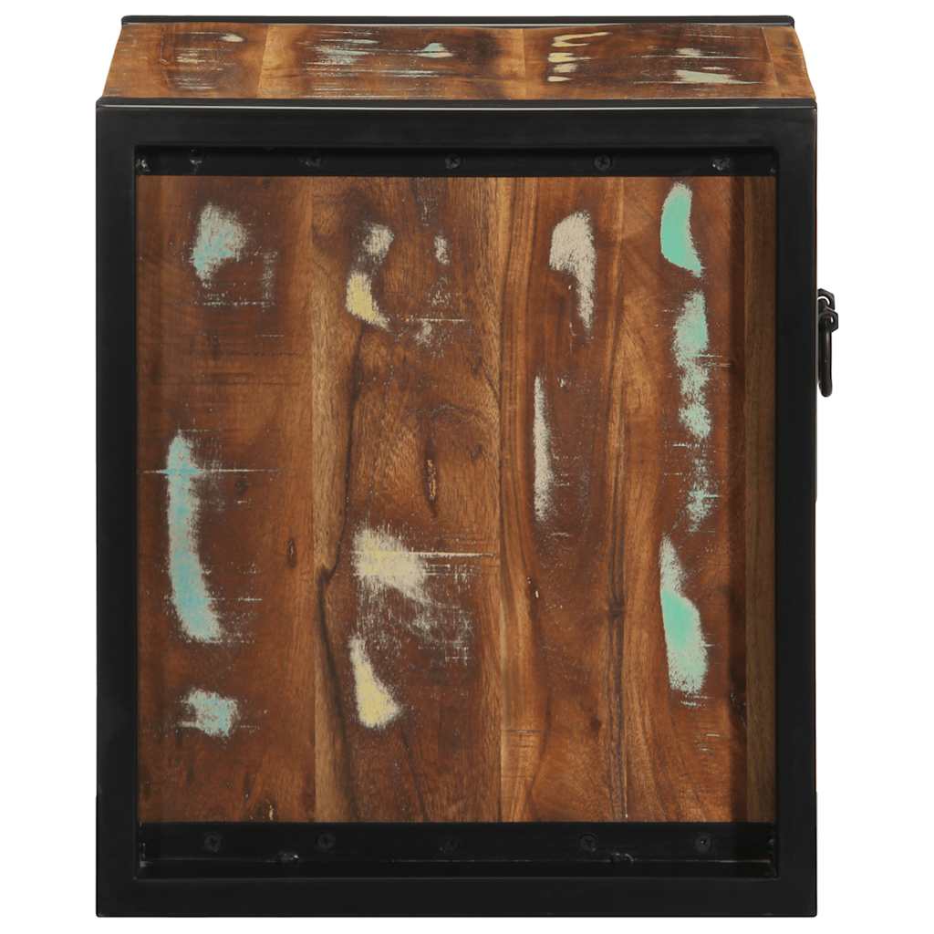 Nattbord Sengbord Tre Gjenvunnet Heltre flerfarget 40x35x40 cm