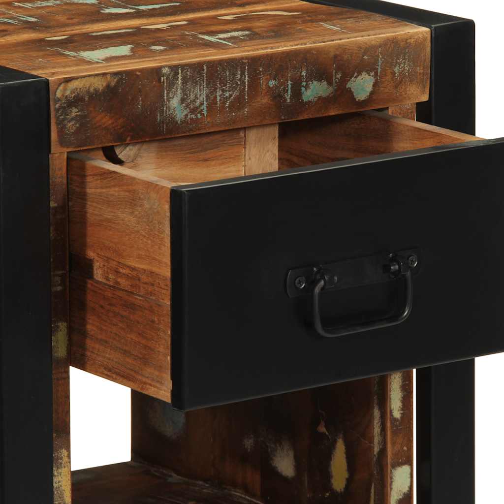 Nattbord Sengbord Tre Gjenvunnet Heltre flerfarget 40x35x40 cm